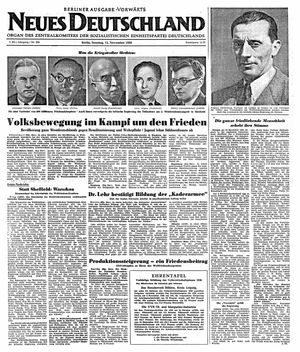 Neues Deutschland Online-Archiv vom 12.11.1950