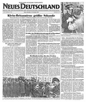 Neues Deutschland Online-Archiv vom 14.11.1950