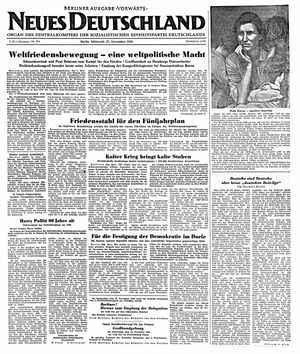 Neues Deutschland Online-Archiv on Nov 22, 1950