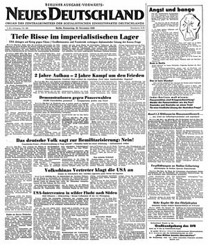Neues Deutschland Online-Archiv vom 30.11.1950