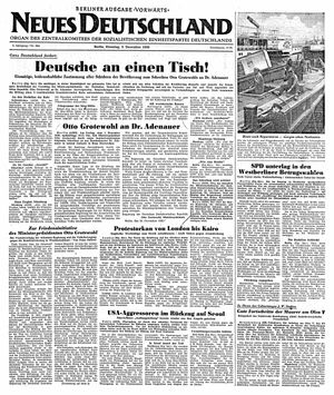 Neues Deutschland Online-Archiv vom 05.12.1950