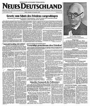 Neues Deutschland Online-Archiv on Dec 10, 1950