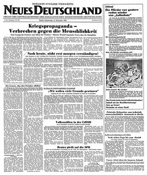 Neues Deutschland Online-Archiv vom 14.12.1950