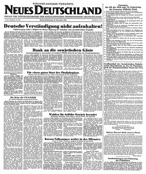 Neues Deutschland Online-Archiv vom 28.12.1950
