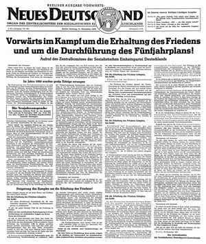 Neues Deutschland Online-Archiv vom 31.12.1950