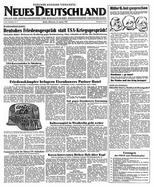 Neues Deutschland Online-Archiv vom 10.01.1951