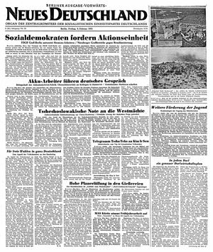 Neues Deutschland Online-Archiv vom 09.02.1951