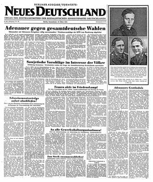 Neues Deutschland Online-Archiv vom 10.03.1951