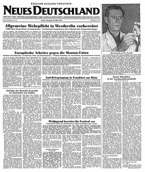 Neues Deutschland Online-Archiv vom 20.03.1951