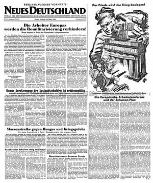 Neues Deutschland Online-Archiv vom 23.03.1951