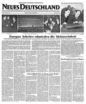 Neues Deutschland Online-Archiv vom 25.03.1951