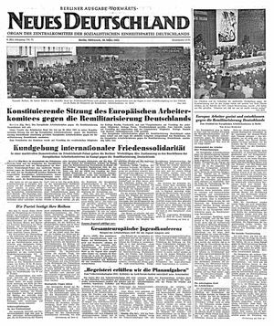Neues Deutschland Online-Archiv vom 28.03.1951