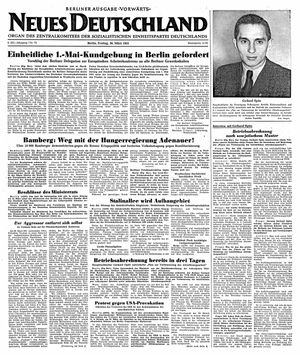 Neues Deutschland Online-Archiv vom 30.03.1951