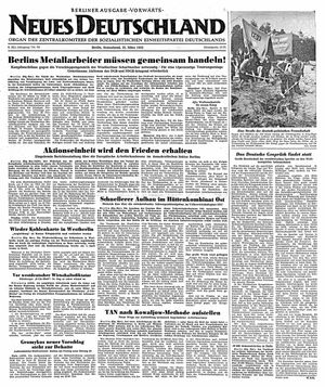 Neues Deutschland Online-Archiv vom 31.03.1951