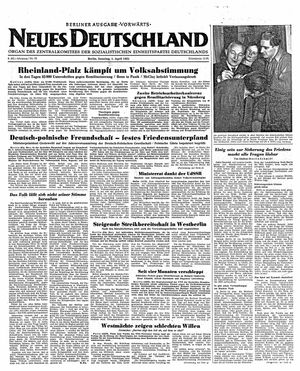 Neues Deutschland Online-Archiv on Apr 1, 1951