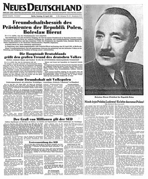 Neues Deutschland Online-Archiv vom 22.04.1951