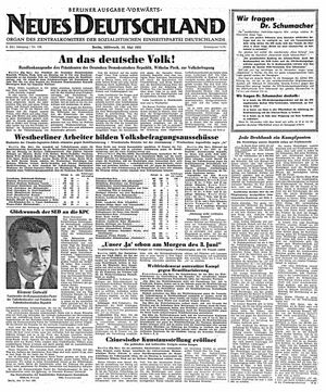 Neues Deutschland Online-Archiv on May 16, 1951