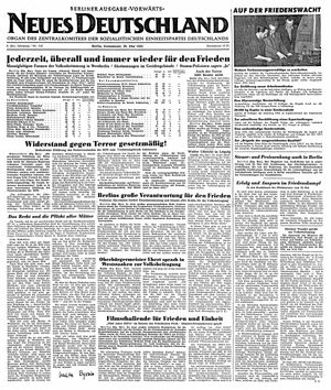 Neues Deutschland Online-Archiv vom 26.05.1951