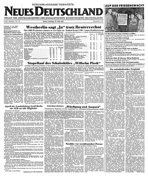 Neues Deutschland Online-Archiv vom 27.05.1951