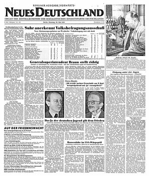 Neues Deutschland Online-Archiv vom 29.05.1951