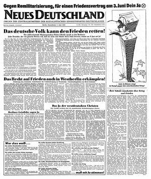 Neues Deutschland Online-Archiv vom 02.06.1951