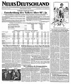Neues Deutschland Online-Archiv vom 07.06.1951