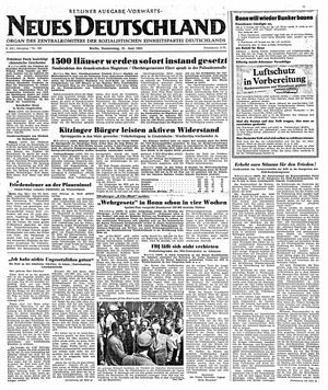 Neues Deutschland Online-Archiv vom 21.06.1951