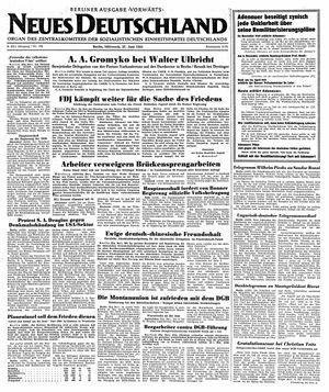 Neues Deutschland Online-Archiv vom 27.06.1951