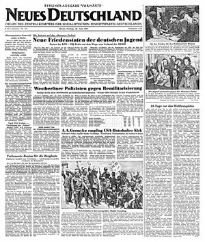 Neues Deutschland Online-Archiv vom 29.06.1951