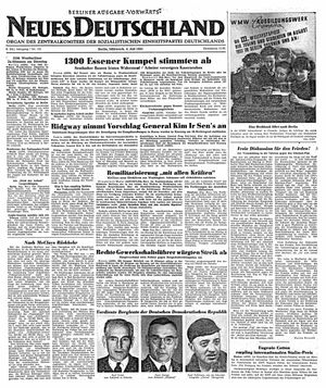 Neues Deutschland Online-Archiv vom 04.07.1951