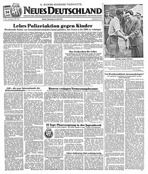 Neues Deutschland Online-Archiv vom 10.07.1951