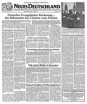 Neues Deutschland Online-Archiv vom 12.07.1951