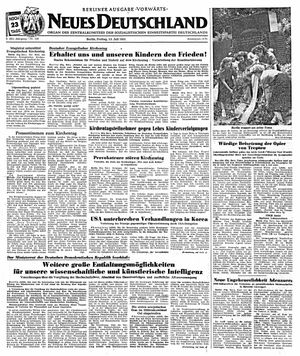 Neues Deutschland Online-Archiv vom 13.07.1951