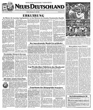 Neues Deutschland Online-Archiv vom 17.07.1951
