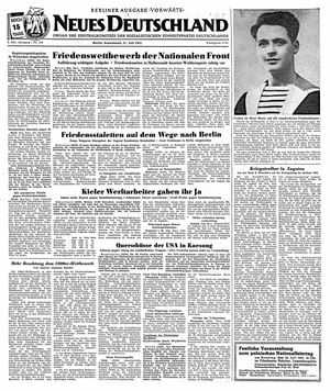 Neues Deutschland Online-Archiv vom 21.07.1951