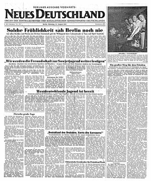Neues Deutschland Online-Archiv vom 21.08.1951