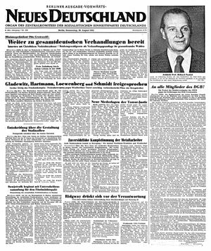 Neues Deutschland Online-Archiv vom 30.08.1951