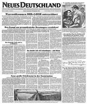 Neues Deutschland Online-Archiv vom 29.09.1951