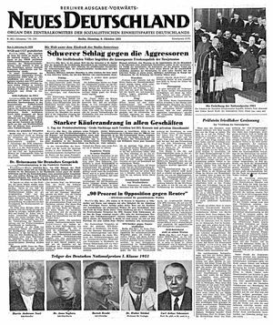 Neues Deutschland Online-Archiv vom 09.10.1951