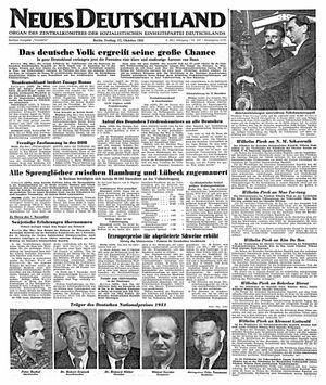 Neues Deutschland Online-Archiv vom 12.10.1951