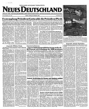 Neues Deutschland Online-Archiv vom 26.10.1951