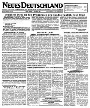 Neues Deutschland Online-Archiv vom 04.11.1951