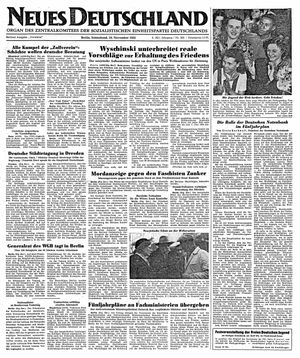 Neues Deutschland Online-Archiv vom 10.11.1951
