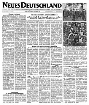 Neues Deutschland Online-Archiv vom 21.11.1951