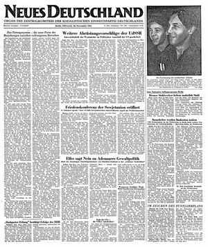 Neues Deutschland Online-Archiv on Nov 28, 1951