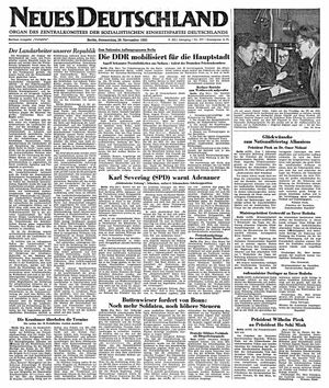 Neues Deutschland Online-Archiv vom 29.11.1951