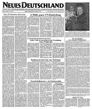 Neues Deutschland Online-Archiv vom 06.12.1951