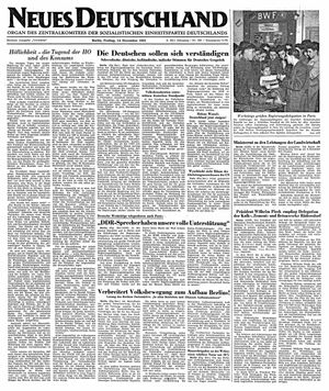 Neues Deutschland Online-Archiv vom 14.12.1951