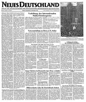 Neues Deutschland Online-Archiv vom 22.12.1951
