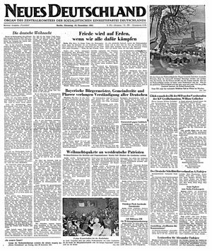 Neues Deutschland Online-Archiv vom 25.12.1951